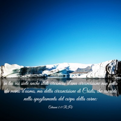 Picture 03 - Colossesi 2:11 RIV - in lui voi siete anche stati circoncisi d’una - Bible Verse Picture