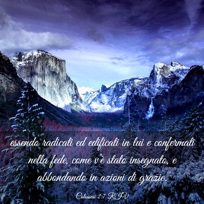 Picture 03 - Colossesi 2:7 RIV - essendo radicati ed edificati in lui e confermati - Bible Verse Picture