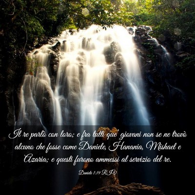 Picture 03 - Daniele 1:19 RIV - Il re parlò con loro; e fra tutti que’ giovani - Bible Verse Picture