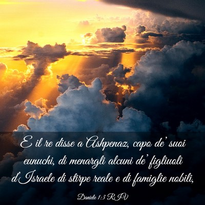 Picture 03 - Daniele 1:3 RIV - E il re disse a Ashpenaz, capo de’ suoi - Bible Verse Picture