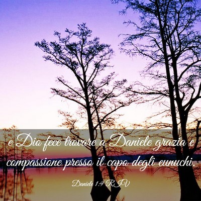Picture 03 - Daniele 1:9 RIV - e Dio fece trovare a Daniele grazia e compassione - Bible Verse Picture