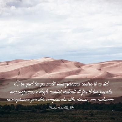 Picture 03 - Daniele 11:14 RIV - E in quel tempo molti insorgeranno contro il re - Bible Verse Picture