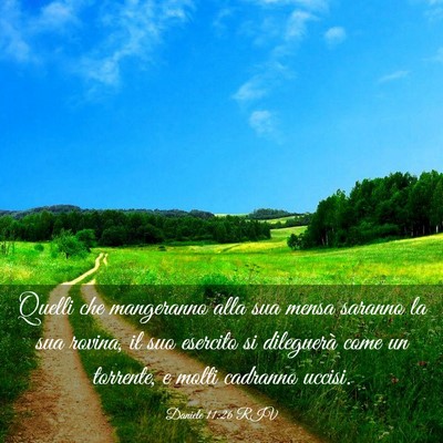 Picture 03 - Daniele 11:26 RIV - Quelli che mangeranno alla sua mensa saranno la - Bible Verse Picture