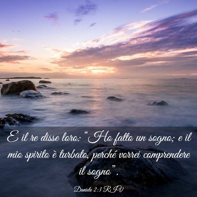 Picture 03 - Daniele 2:3 RIV - E il re disse loro: “Ho fatto un sogno; e il - Bible Verse Picture