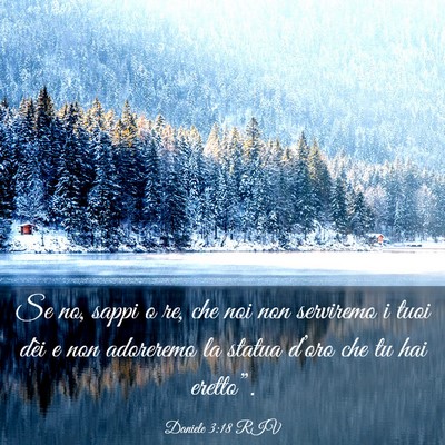 Picture 03 - Daniele 3:18 RIV - Se no, sappi o re, che noi non serviremo i tuoi - Bible Verse Picture