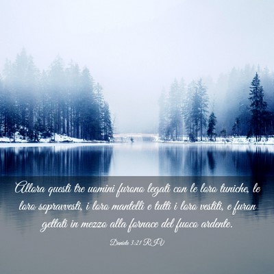 Picture 03 - Daniele 3:21 RIV - Allora questi tre uomini furono legati con le - Bible Verse Picture