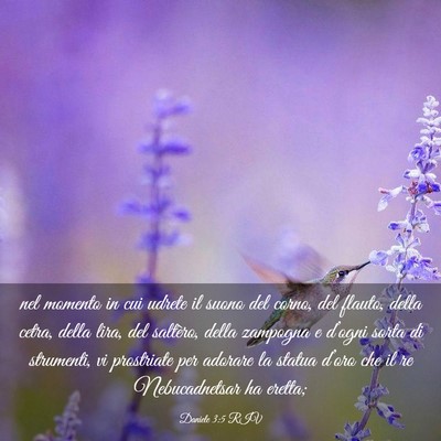 Picture 03 - Daniele 3:5 RIV - nel momento in cui udrete il suono del corno, del - Bible Verse Picture