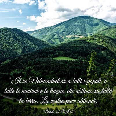 Picture 03 - Daniele 4:1 RIV - “Il re Nebucadnetsar a tutti i popoli, a tutte - Bible Verse Picture