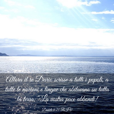 Picture 03 - Daniele 6:25 RIV - Allora il re Dario scrisse a tutti i popoli, a - Bible Verse Picture