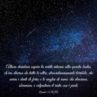 Picture 03 - Daniele 7:19 RIV - Allora desiderai sapere la verità intorno alla - Bible Verse Picture
