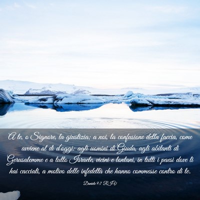 Picture 03 - Daniele 9:7 RIV - A te, o Signore, la giustizia; a noi, la - Bible Verse Picture