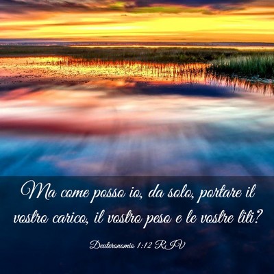 Picture 03 - Deuteronomio 1:12 RIV - Ma come posso io, da solo, portare il vostro - Bible Verse Picture