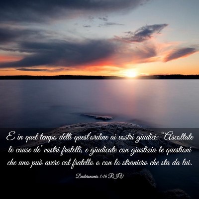 Picture 03 - Deuteronomio 1:16 RIV - E in quel tempo detti quest’ordine ai vostri - Bible Verse Picture