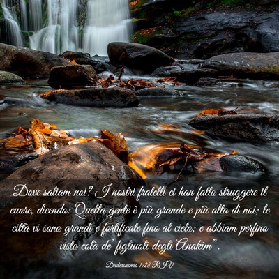 Picture 03 - Deuteronomio 1:28 RIV - Dove saliam noi? I nostri fratelli ci han fatto - Bible Verse Picture