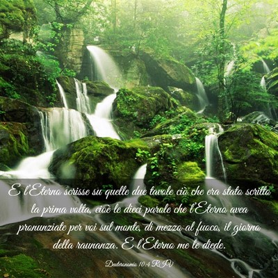 Picture 03 - Deuteronomio 10:4 RIV - E l’Eterno scrisse su quelle due tavole ciò - Bible Verse Picture