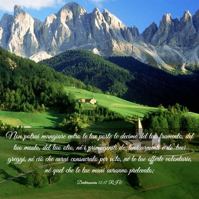 Picture 03 - Deuteronomio 12:17 RIV - Non potrai mangiare entro le tue porte le decime - Bible Verse Picture