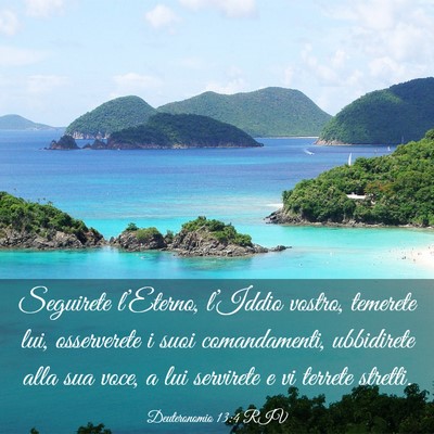 Picture 03 - Deuteronomio 13:4 RIV - Seguirete l’Eterno, l’Iddio vostro, temerete - Bible Verse Picture