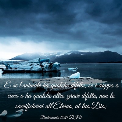 Picture 03 - Deuteronomio 15:21 RIV - E se l’animale ha qualche difetto, se è zoppo - Bible Verse Picture