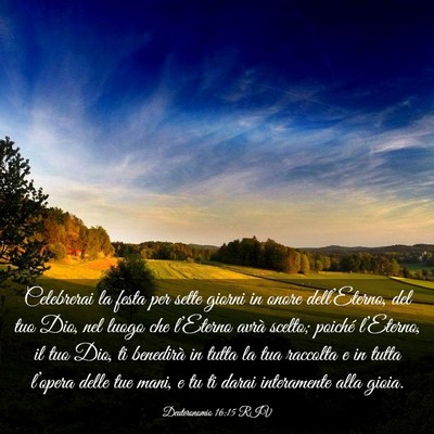 Picture 03 - Deuteronomio 16:15 RIV - Celebrerai la festa per sette giorni in onore - Bible Verse Picture