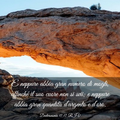 Picture 03 - Deuteronomio 17:17 RIV - E neppure abbia gran numero di mogli, affinché - Bible Verse Picture
