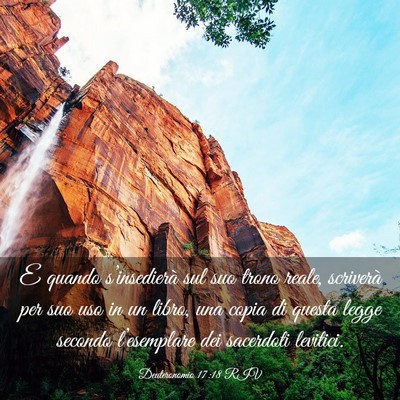 Picture 03 - Deuteronomio 17:18 RIV - E quando s’insedierà sul suo trono reale, - Bible Verse Picture