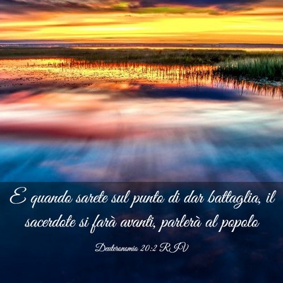 Picture 03 - Deuteronomio 20:2 RIV - E quando sarete sul punto di dar battaglia, il - Bible Verse Picture