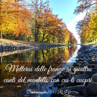 Picture 03 - Deuteronomio 22:12 RIV - Metterai delle frange ai quattro canti del - Bible Verse Picture