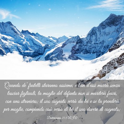 Picture 03 - Deuteronomio 25:5 RIV - Quando de’ fratelli staranno assieme, e l’un - Bible Verse Picture