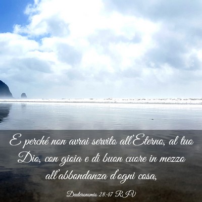 Picture 03 - Deuteronomio 28:47 RIV - E perché non avrai servito all’Eterno, al tuo - Bible Verse Picture