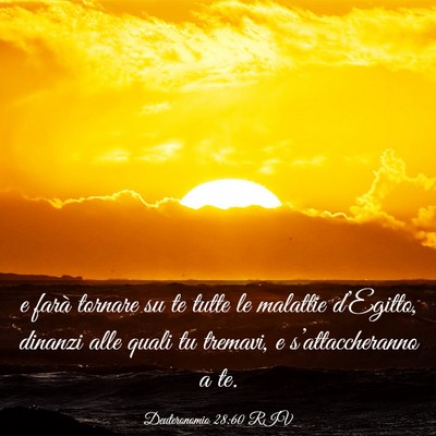 Picture 03 - Deuteronomio 28:60 RIV - e farà tornare su te tutte le malattie - Bible Verse Picture