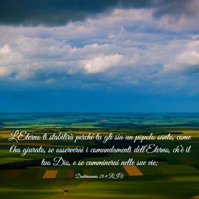 Picture 03 - Deuteronomio 28:9 RIV - L’Eterno ti stabilirà perché tu gli sia un - Bible Verse Picture