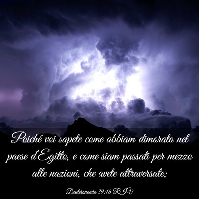 Picture 03 - Deuteronomio 29:16 RIV - Poiché voi sapete come abbiam dimorato nel paese - Bible Verse Picture