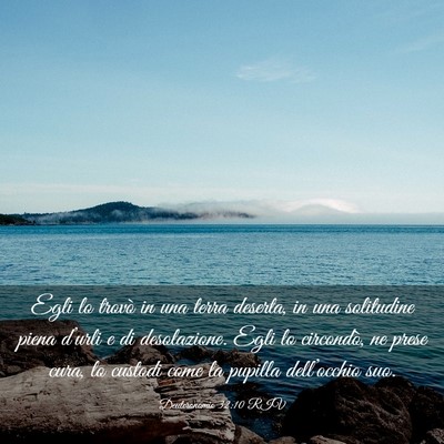 Picture 03 - Deuteronomio 32:10 RIV - Egli lo trovò in una terra deserta, in una - Bible Verse Picture