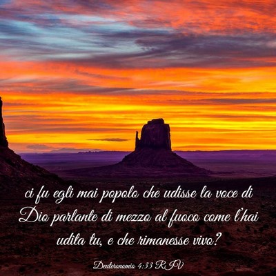 Picture 03 - Deuteronomio 4:33 RIV - ci fu egli mai popolo che udisse la voce di Dio - Bible Verse Picture