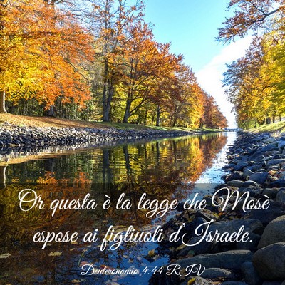 Picture 03 - Deuteronomio 4:44 RIV - Or questa è la legge che Mosè espose ai - Bible Verse Picture