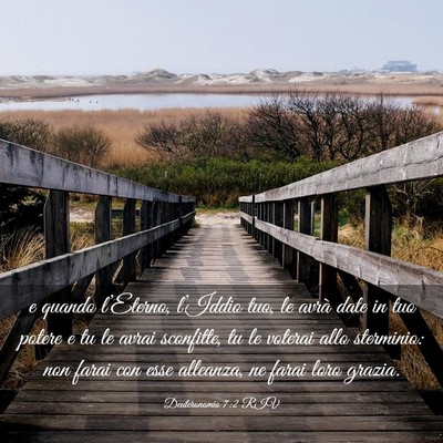 Picture 03 - Deuteronomio 7:2 RIV - e quando l’Eterno, l’Iddio tuo, le avrà date - Bible Verse Picture