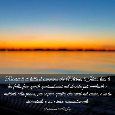 Picture 03 - Deuteronomio 8:2 RIV - Ricordati di tutto il cammino che l’Eterno, - Bible Verse Picture