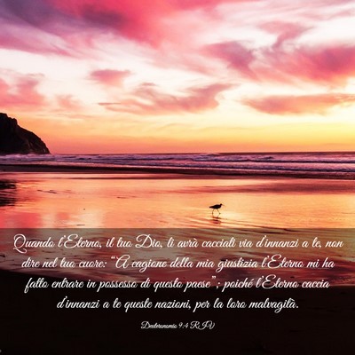 Picture 03 - Deuteronomio 9:4 RIV - Quando l’Eterno, il tuo Dio, li avrà cacciati - Bible Verse Picture