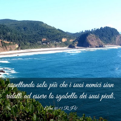 Picture 03 - Ebrei 10:13 RIV - aspettando solo più che i suoi nemici sian - Bible Verse Picture