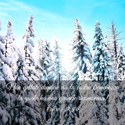 Picture 03 - Ebrei 10:35 RIV - Non gettate dunque via la vostra franchezza la - Bible Verse Picture