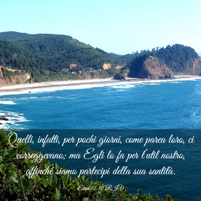 Picture 03 - Ebrei 12:10 RIV - Quelli, infatti, per pochi giorni, come parea - Bible Verse Picture