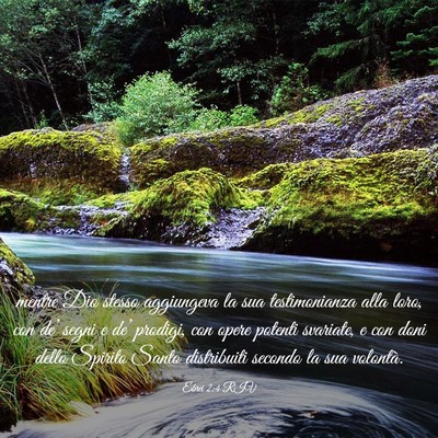 Picture 03 - Ebrei 2:4 RIV - mentre Dio stesso aggiungeva la sua testimonianza - Bible Verse Picture