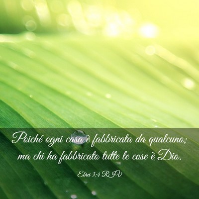 Picture 03 - Ebrei 3:4 RIV - Poiché ogni casa è fabbricata da qualcuno; ma - Bible Verse Picture