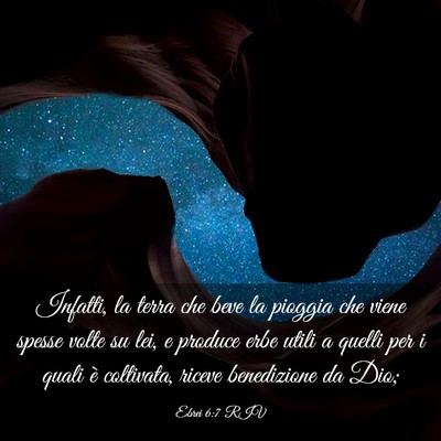 Picture 03 - Ebrei 6:7 RIV - Infatti, la terra che beve la pioggia che viene - Bible Verse Picture