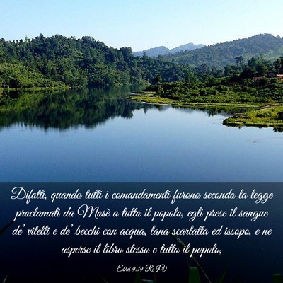 Picture 03 - Ebrei 9:19 RIV - Difatti, quando tutti i comandamenti furono - Bible Verse Picture