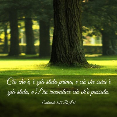 Picture 03 - Ecclesiaste 3:15 RIV - Ciò che è, è già stato prima, e ciò che - Bible Verse Picture