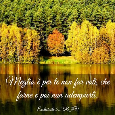 Picture 03 - Ecclesiaste 5:5 RIV - Meglio è per te non far voti, che farne e poi - Bible Verse Picture