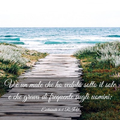 Picture 03 - Ecclesiaste 6:1 RIV - V’è un male che ho veduto sotto il sole e che - Bible Verse Picture