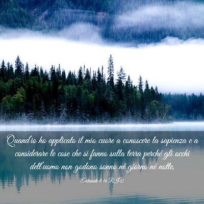 Picture 03 - Ecclesiaste 8:16 RIV - Quand’io ho applicato il mio cuore a conoscere - Bible Verse Picture