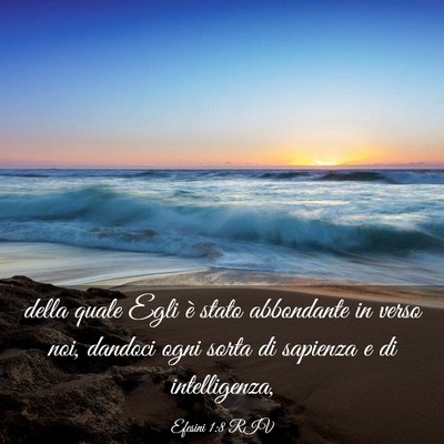 Picture 03 - Efesini 1:8 RIV - della quale Egli è stato abbondante in verso - Bible Verse Picture